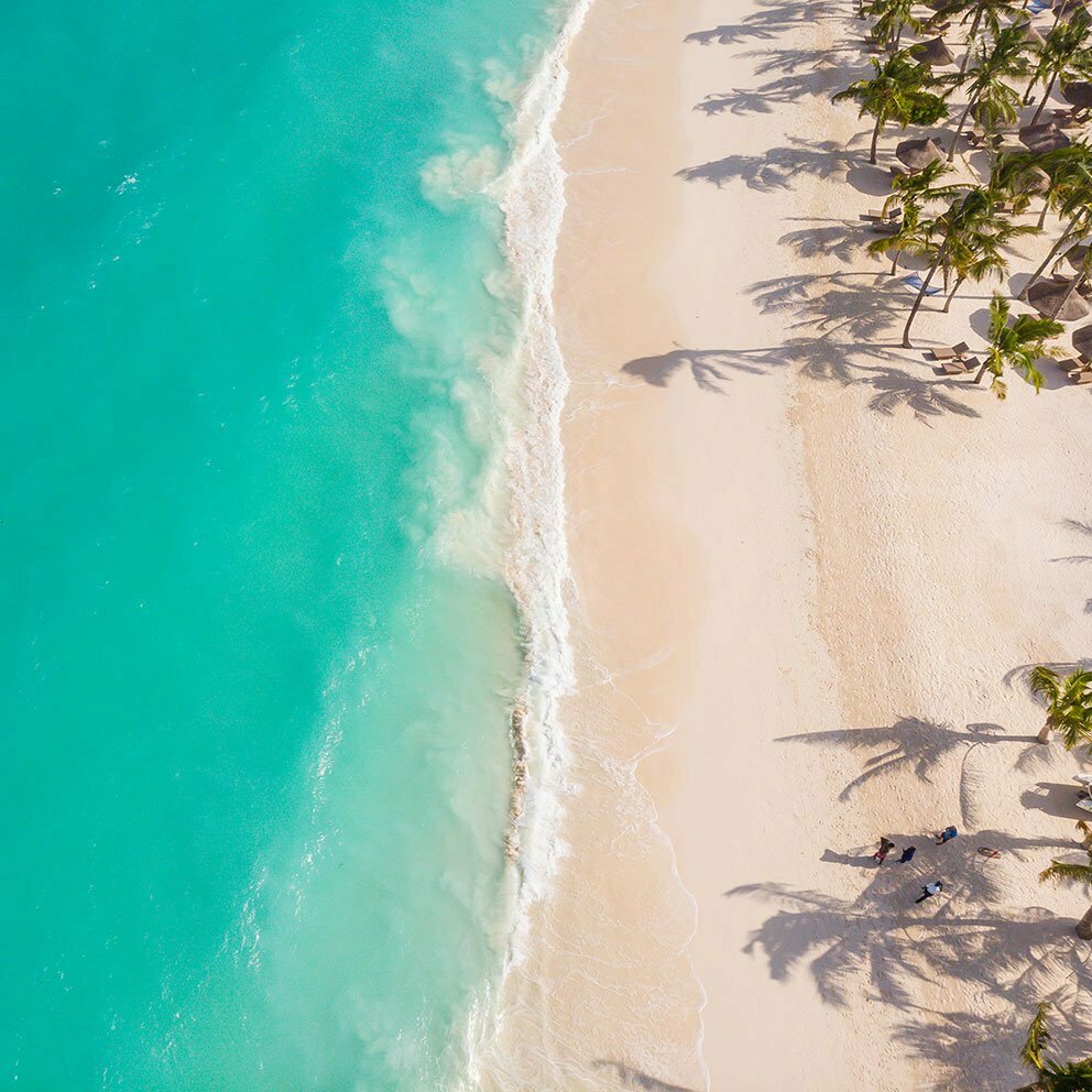 Beautiful sunny day at Kendwa beach in Zanzibar
