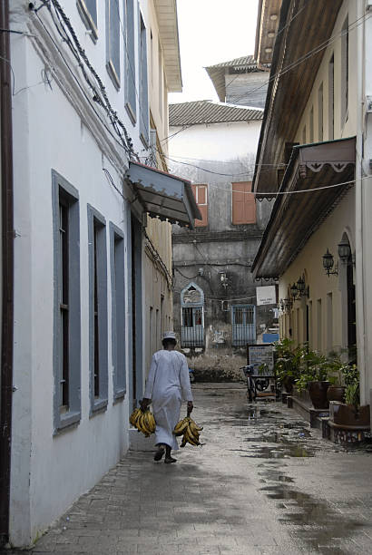 Historic Stone Town glistening after a tropical rain shower