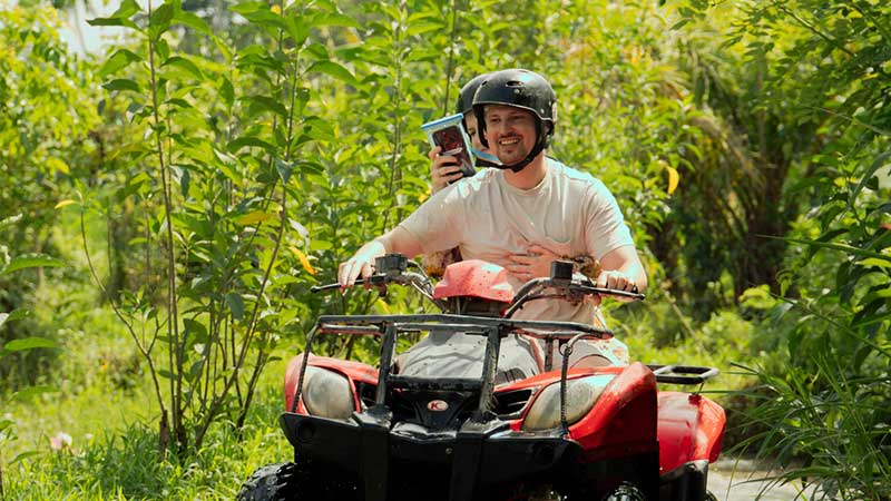 Quad Biking in Zanzibar through countryside